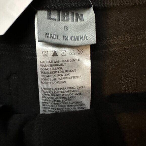LIBIN Women's Stretch Work Pants Skinny-Leg Slacks Slim Fit Golf UPF 50+ Black - Picture 8 of 10